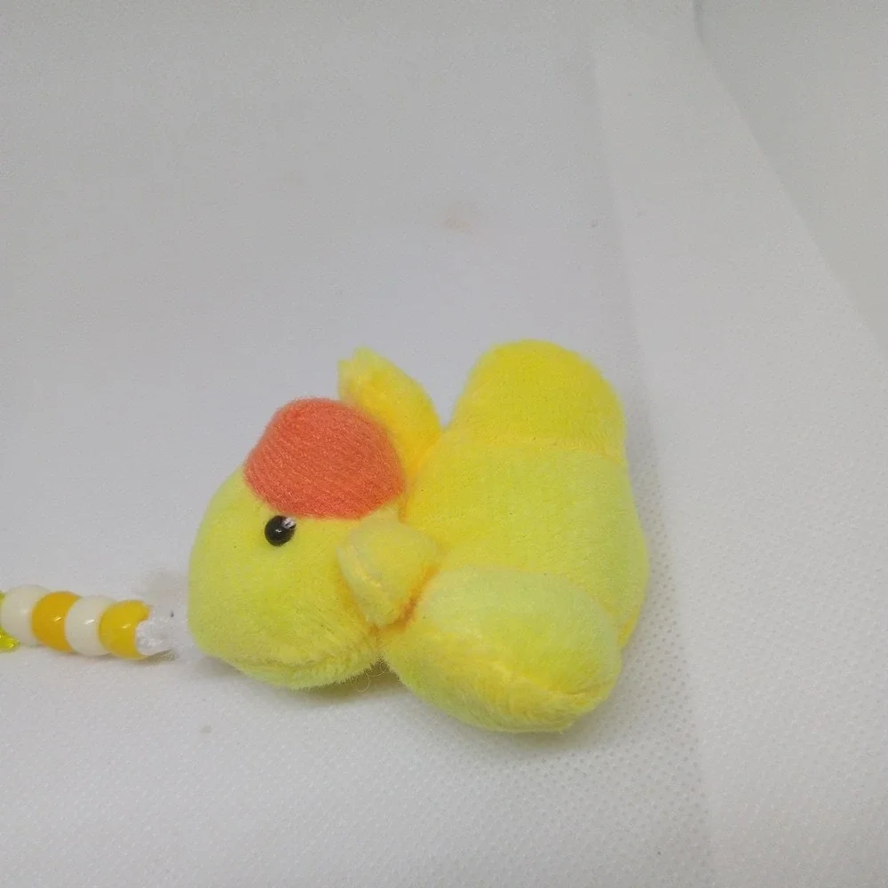 Cute Chick Keychain Pendant Plush Soft Toy Stuffed Animal With Beads